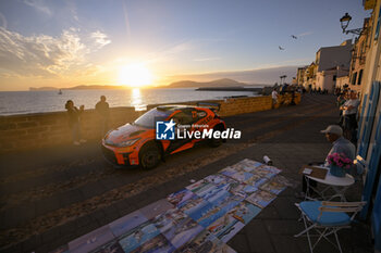 2024-05-30 - Drive Georg Linnamae And Co-Drive James Morgan Car Toyota Gbr Gr Yaris Rc2 Rally2 ,Ceremonial Start In Alghero During Fia World Rally Championship Wrc Rally Italia Sardegna 2024 30 May , Alghero Italy - FIA WORLD RALLY CHAMPIONSHIP WRC RALLY ITALIA SARDEGNA 2024  - RALLY - MOTORS