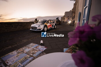 2024-05-30 - The Driver Adrien Fourmaux And Co-Driver Alexandre Coria Of The Team M-Sport Ford World Rally Team Ford Puma Rally1 Hybrid,Ceremonial Start In Alghero During Fia World Rally Championship Wrc Rally Italia Sardegna 2024 30 May , Alghero Italy - FIA WORLD RALLY CHAMPIONSHIP WRC RALLY ITALIA SARDEGNA 2024  - RALLY - MOTORS