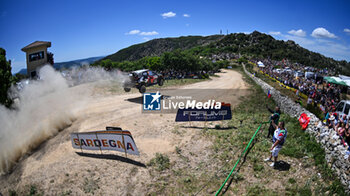 2024-06-01 - The Driver Elfyn Evans And Co-Driver Scott Martin Of The Team Toyota Gazoo Racing Wrt, Toyota Gr Yaris Rally1 Hybrid ,They Face The 2nd, Of The Race, During Fia World Rally Championship Wrc Rally Italia Sardegna 2024 01 June, Alghero Italy - FIA WORLD RALLY CHAMPIONSHIP WRC RALLY ITALIA SARDEGNA 2024  - RALLY - MOTORS