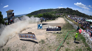 2024-06-01 - Drive Sami Pajari And Co-Driver Enni Malkonen Of The Teamprintsport Toyota Gr Yaris Rally2 ,They Face The 2nd, Of The Race, During Fia World Rally Championship Wrc Rally Italia Sardegna 2024 01 June, Alghero Italy - FIA WORLD RALLY CHAMPIONSHIP WRC RALLY ITALIA SARDEGNA 2024  - RALLY - MOTORS