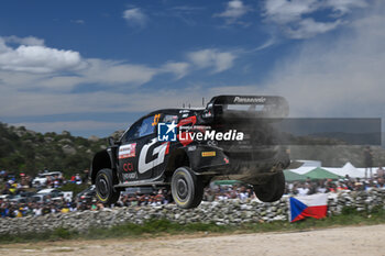 2024-06-01 - The Driver Elfyn Evans And Co-Driver Scott Martin Of The Team Toyota Gazoo Racing Wrt, Toyota Gr Yaris Rally1 Hybrid ,They Face The 2nd, Of The Race, During Fia World Rally Championship Wrc Rally Italia Sardegna 2024 01 June, Alghero Italy - FIA WORLD RALLY CHAMPIONSHIP WRC RALLY ITALIA SARDEGNA 2024  - RALLY - MOTORS