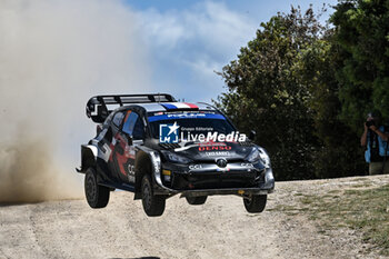 2024-06-01 - The Driver Sebastien Ogier And Co-Driver Vincent Landais Of The Team Toyota Gazoo Racing Wrt,Toyota Gr Yaris Rally1 Hybrid ,They Face The 2nd, Of The Race, During Fia World Rally Championship Wrc Rally Italia Sardegna 2024 01 June, Alghero Italy - FIA WORLD RALLY CHAMPIONSHIP WRC RALLY ITALIA SARDEGNA 2024  - RALLY - MOTORS