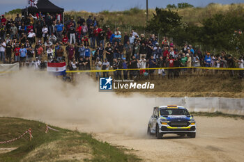 2024-05-31 - 74 HERNÁNDEZ Raúl, MURADO José, Ford Fiesta Rally3, action during the Rally Italia Sardegna 2024, 6th round of the 2024 WRC World Rally Car Championship, from May 30 to June 2, 2024 at Alghero, Sardegna - AUTO - WRC - RALLY ITALIA SARDEGNA 2024 - RALLY - MOTORS