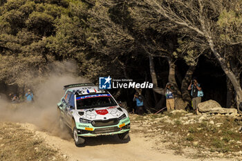 2024-05-31 - 40 LOUBET Pierre-Louis, PASCAUD Loris, Skoda Fabia RS Rally2, action during the Rally Italia Sardegna 2024, 6th round of the 2024 WRC World Rally Car Championship, from May 30 to June 2, 2024 at Alghero, Sardegna - AUTO - WRC - RALLY ITALIA SARDEGNA 2024 - RALLY - MOTORS