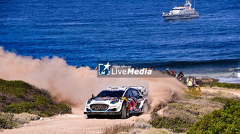 2024-06-02 - The Driver Adrien Fourmaux And Co-Driver Alexandre Coria Of The Team M-Sport Ford World Rally Team Ford Puma Rally1 Hybrid ,They Face The 3rd Day Of The Race,During Fia World Rally Championship Wrc Rally Italia Sardegna 2024 02 June, Alghero Italy - FIA WORLD RALLY CHAMPIONSHIP WRC RALLY ITALIA SARDEGNA 2024  - RALLY - MOTORS