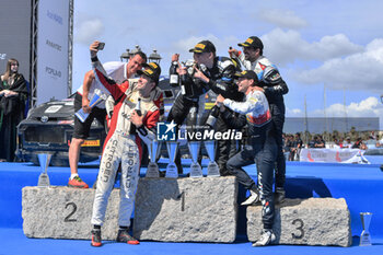 2024-06-02 - Driver Sebastien Ogier And Co-Driver Vincent Landais And Ott Tanak And Co-Driver Martin Jarveoja And Dani Sordo And Co-Driver Carrera Candido, In Celebrating The Final Podium in Alghero During Fia World Rally Championship Wrc Rally Italia Sardegna 2024 02 June, Alghero Italy - FIA WORLD RALLY CHAMPIONSHIP WRC RALLY ITALIA SARDEGNA 2024  - RALLY - MOTORS