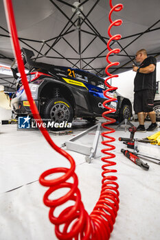 2024-06-26 - 21 PAJARI Sami, MALKONEN Enni, Toyota Yaris Rally2, ambiance during the Rally Poland 2024, 7th round of the 2024 WRC World Rally Car Championship, from June 27 to 30, 2024 at Mikolajki, Poland - AUTO - WRC - RALLY POLAND 2024 - RALLY - MOTORS