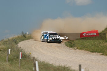 2024-06-28 - The Driver Adrien Fourmaux And Co-Driver Alexandre Coria Of The Team M-Sport Ford World Rally Team Ford Puma Rally1 Hybrid ,They Face The 2nd, Of The Race,During Fia World Rally Championship Wrc Orlen 80Th Rally Poland 2024 ,28 June,Mikolajki Poland - FIA WORLD RALLY CHAMPIONSHIP WRC ORLEN 80TH RALLY POLAND 2024 - RALLY - MOTORS