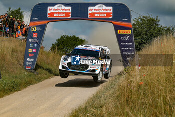 2024-06-29 - The Driver Adrien Fourmaux And Co-Driver Alexandre Coria Of The Team M-Sport Ford World Rally Team Ford Puma Rally1 Hybrid ,They Face The 3rd , Of The Race, During Fia World Rally Championship Wrc Orlen 80Th Rally Poland 2024 ,29 June,Mikolajki Poland - FIA WORLD RALLY CHAMPIONSHIP WRC ORLEN 80TH RALLY POLAND 2024 - RALLY - MOTORS