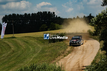 2024-06-29 - The Driver Elfyn Evans And Co-Driver Scott Martin Of The Team Toyota Gazoo Racing Wrt, Toyota Gr Yaris Rally1 Hybrid ,They Face The 3rd , Of The Race, During Fia World Rally Championship Wrc Orlen 80Th Rally Poland 2024 ,29 June,Mikolajki Poland - FIA WORLD RALLY CHAMPIONSHIP WRC ORLEN 80TH RALLY POLAND 2024 - RALLY - MOTORS