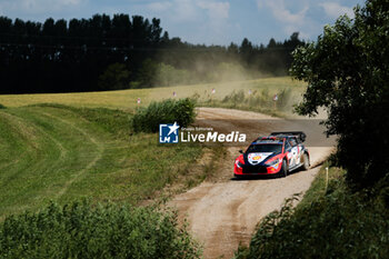 2024-06-29 - The Driver Andreas Mikkelsen And Co-Driver Torstein Eriksen Of The Team Hyundai Shell Mobis World Rally Team,Hyundaii20 N Rally1 Hybrid,They Face The 3rd , Of The Race, During Fia World Rally Championship Wrc Orlen 80Th Rally Poland 2024 ,29 June,Mikolajki Poland - FIA WORLD RALLY CHAMPIONSHIP WRC ORLEN 80TH RALLY POLAND 2024 - RALLY - MOTORS