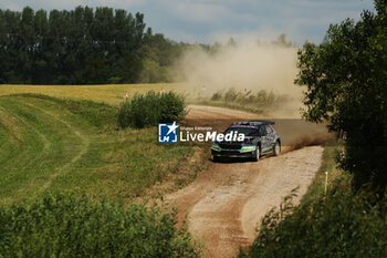 2024-06-29 - Drive Oliver Solber And Co-Driver Elliott Edmondson Of The Team Toksport Wrt 2 ,Skoda Fabia Rs Rally2,They Face The 3rd , Of The Race, During Fia World Rally Championship Wrc Orlen 80Th Rally Poland 2024 ,29 June,Mikolajki Poland - FIA WORLD RALLY CHAMPIONSHIP WRC ORLEN 80TH RALLY POLAND 2024 - RALLY - MOTORS