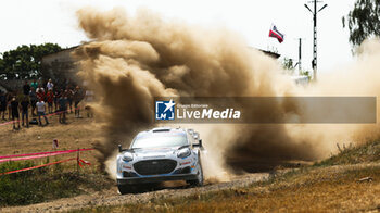 2024-06-30 - The Driver Adrien Fourmaux And Co-Driver Alexandre Coria Of The Team M-Sport Ford World Rally Team Ford Puma Rally1 Hybrid,They Face The 4th Of The Race, During Fia World Rally Championship Wrc Orlen 80Th Rally Poland 2024 ,30 June,Mikolajki Poland -  FIA WORLD RALLY CHAMPIONSHIP WRC ORLEN 80TH RALLY POLAND 2024 - RALLY - MOTORS