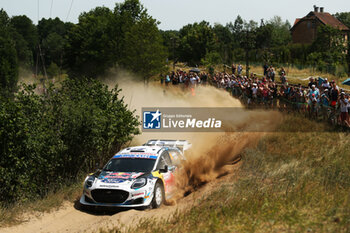 2024-06-30 - The Driver Adrien Fourmaux And Co-Driver Alexandre Coria Of The Team M-Sport Ford World Rally Team Ford Puma Rally1 Hybrid,They Face The 4th Of The Race, During Fia World Rally Championship Wrc Orlen 80Th Rally Poland 2024 ,30 June,Mikolajki Poland -  FIA WORLD RALLY CHAMPIONSHIP WRC ORLEN 80TH RALLY POLAND 2024 - RALLY - MOTORS