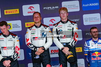 2024-06-30 - Drive Kalle Rovanpera And Co-Driver Jonne Halttunen Of The Team Toyota Gazoo Racing Wrt Are Driving The Toyota Gr Yaris Rally1 Hybrid ,Celebrating The Final Podium,During Fia World Rally Championship Wrc Orlen 80Th Rally Poland 2024 ,30 June,Mikolajki Poland -  FIA WORLD RALLY CHAMPIONSHIP WRC ORLEN 80TH RALLY POLAND 2024 - RALLY - MOTORS