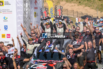 2024-06-30 - Drive Kalle Rovanpera And Co-Driver Jonne Halttunen Of The Team Toyota Gazoo Racing Wrt Are Driving The Toyota Gr Yaris Rally1 Hybrid ,Celebrating The Final Podium,During Fia World Rally Championship Wrc Orlen 80Th Rally Poland 2024 ,30 June,Mikolajki Poland -  FIA WORLD RALLY CHAMPIONSHIP WRC ORLEN 80TH RALLY POLAND 2024 - RALLY - MOTORS