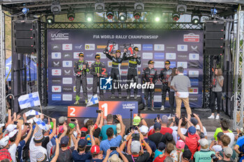 2024-06-30 - Drive Oliver Solber And Co-Driver Elliott Edmondson And Drive Sami Pajari And Co-Driver Enni Malkonen And Drive Robert Virves And Co-Drive Aleks Lesk,Celebrating The Final Podium rally2,During Fia World Rally Championship Wrc Orlen 80Th Rally Poland 2024 ,30 June,Mikolajki Poland -  FIA WORLD RALLY CHAMPIONSHIP WRC ORLEN 80TH RALLY POLAND 2024 - RALLY - MOTORS