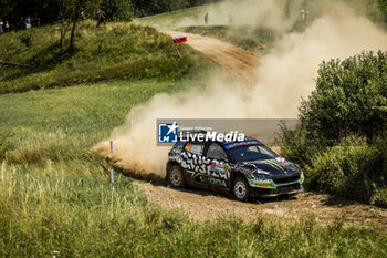 2024-06-29 - 20 SOLBERG Oliver, EDMONDSON Elliott, Skoda Fabia RS Rally2, action during the Rally Poland 2024, 7th round of the 2024 WRC World Rally Car Championship, from June 27 to 30, 2024 at Mikolajki, Poland - AUTO - WRC - RALLY POLAND 2024 - RALLY - MOTORS