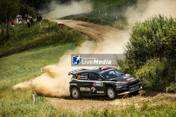 2024-06-29 - 26 KAJETANOWICZ Kajetan, SZCHZEPANIAK Maciej, Skoda Fabia RS Rally2, action during the Rally Poland 2024, 7th round of the 2024 WRC World Rally Car Championship, from June 27 to 30, 2024 at Mikolajki, Poland - AUTO - WRC - RALLY POLAND 2024 - RALLY - MOTORS