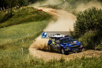 2024-06-29 - 43 TRIVIÑO Ricardo, FUENTES Diego, Skoda Fabia RS Rally2, action during the Rally Poland 2024, 7th round of the 2024 WRC World Rally Car Championship, from June 27 to 30, 2024 at Mikolajki, Poland - AUTO - WRC - RALLY POLAND 2024 - RALLY - MOTORS