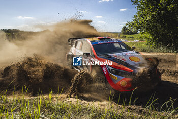 2024-06-29 - 09 MIKKELSEN Andreas, ERIKSEN Torstein, Hyundai I20 Rally1, action during the Rally Poland 2024, 7th round of the 2024 WRC World Rally Car Championship, from June 27 to 30, 2024 at Mikolajki, Poland - AUTO - WRC - RALLY POLAND 2024 - RALLY - MOTORS