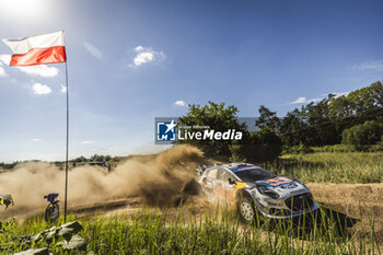 2024-06-29 - 13 MUNSTER Gregoire, LOUKA Louis, Ford Puma Rally1, action during the Rally Poland 2024, 7th round of the 2024 WRC World Rally Car Championship, from June 27 to 30, 2024 at Mikolajki, Poland - AUTO - WRC - RALLY POLAND 2024 - RALLY - MOTORS