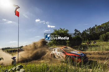 2024-06-29 - 09 MIKKELSEN Andreas, ERIKSEN Torstein, Hyundai I20 Rally1, action during the Rally Poland 2024, 7th round of the 2024 WRC World Rally Car Championship, from June 27 to 30, 2024 at Mikolajki, Poland - AUTO - WRC - RALLY POLAND 2024 - RALLY - MOTORS