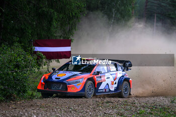 2024-07-18 - The Driver Thierry Neuville And Co-Driver Martijn Wydaeghe Of The Team Hyundai Shell Mobis World Rally Team,Hyundai I20 N Rally1 Hybrid,They Face In Shakedown,During Fia World Rally Championship WRC Tet Rally Latvia 2024 18 July Riga Latvia - FIA WORLD RALLY CHAMPIONSHIP  WRC TET RALLY LATVIA 2024  - RALLY - MOTORS