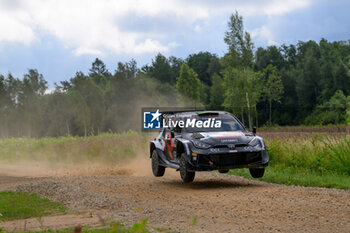 2024-07-18 - The Driver Elfyn Evans And Co-Driver Scott Martin Of The Team Toyota Gazoo Racing Wrt, Toyota Gr Yaris Rally1 Hybrid ,They Face In Shakedown,During Fia World Rally Championship WRC Tet Rally Latvia 2024 18 July Riga Latvia - FIA WORLD RALLY CHAMPIONSHIP  WRC TET RALLY LATVIA 2024  - RALLY - MOTORS