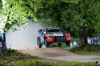 2024-07-19 - The Driver Ott Tanak And Co-Driver Martin Jarveoja Of The Hyundai Shell Mobis World Rally Team, Hyundaii20 N Rally1 Hybrid,They Face The 1st, Of The Race, During Fia World Rally Championship WRC Tet Rally Latvia 2024 19 July Riga Latvia - FIA WORLD RALLY CHAMPIONSHIP  WRC TET RALLY LATVIA 2024 - RALLY - MOTORS