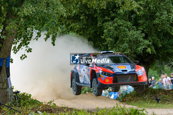 2024-07-19 - The Driver Esapekka Lappi Co-Driver And Janne Ferm Of The Hyundai Shell Mobis World Rally Team, Hyundaii20 N Rally1 Hybrid,They Face The 1st, Of The Race, During Fia World Rally Championship WRC Tet Rally Latvia 2024 19 July Riga Latvia - FIA WORLD RALLY CHAMPIONSHIP  WRC TET RALLY LATVIA 2024 - RALLY - MOTORS