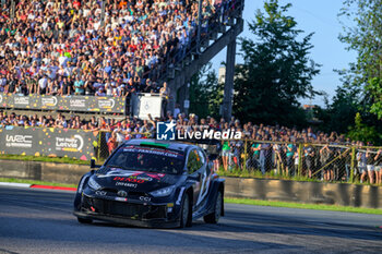 2024-07-19 - The Driver Elfyn Evans And Co-Driver Scott Martin Of The Team Toyota Gazoo Racing Wrt, Toyota Gr Yaris Rally1 Hybrid ,They Face The 1st, Of The Race, During Fia World Rally Championship WRC Tet Rally Latvia 2024 19 July Riga Latvia - FIA WORLD RALLY CHAMPIONSHIP  WRC TET RALLY LATVIA 2024 - RALLY - MOTORS