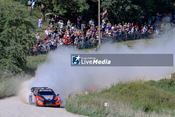 2024-07-20 - The Driver Esapekka Lappi Co-Driver And Janne Ferm Of The Hyundai Shell Mobis World Rally Team, Hyundaii20 N Rally1 Hybrid,They Face The 2nd Of The Race, During Fia World Rally Championship WRC Tet Rally Latvia 2024 20 July Riga Latvia - FIA WORLD RALLY CHAMPIONSHIP  WRC TET RALLY LATVIA 2024 - RALLY - MOTORS