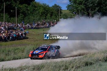 2024-07-20 - The Driver Esapekka Lappi Co-Driver And Janne Ferm Of The Hyundai Shell Mobis World Rally Team, Hyundaii20 N Rally1 Hybrid ,They Face The 2nd Of The Race, During Fia World Rally Championship WRC Tet Rally Latvia 2024 20 July Riga Latvia - FIA WORLD RALLY CHAMPIONSHIP  WRC TET RALLY LATVIA 2024 - RALLY - MOTORS