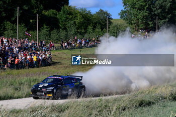 2024-07-20 - Drive Sami Pajari And Co-Driver Enni Malkonen Of The Teamprintsport Toyota Gr Yaris Rally2 ,They Face The 2nd Of The Race, During Fia World Rally Championship WRC Tet Rally Latvia 2024 19 July Riga Latvia - FIA WORLD RALLY CHAMPIONSHIP  WRC TET RALLY LATVIA 2024 - RALLY - MOTORS