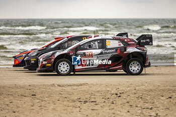 2024-07-17 - 17 OGIER Sebastien, LANDAIS Vincent, Toyota GR Yaris Rally1, 11 NEUVILLE Thierry, WYDAEGHE Martijn, Hyundai I20 Rally1, 22 SESKS Mārtiņš, FRANCIS Renārs, Ford Puma Rally1, ambiance during the Rally Latvia 2024, 8th round of the 2024 WRC World Rally Car Championship, from July 18 to 21, 2024 at Liepaja, Latvia - AUTO - WRC - RALLY LATVIA 2024 - RALLY - MOTORS