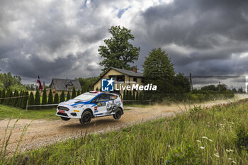 2024-07-18 - 45 KAZAZ Kerem, SILVESTRE Corentin, Ford Fiesta Rally3, action during the Rally Latvia 2024, 8th round of the 2024 WRC World Rally Car Championship, from July 18 to 21, 2024 at Liepaja, Latvia - AUTO - WRC - RALLY LATVIA 2024 - RALLY - MOTORS