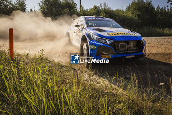 2024-07-20 - 28 LINDHOLM Emil, HÄMÄLÄINEN Reeta, Hyundai I2O Rally2, action during the Rally Latvia 2024, 8th round of the 2024 WRC World Rally Car Championship, from July 18 to 21, 2024 at Liepaja, Latvia - AUTO - WRC - RALLY LATVIA 2024 - RALLY - MOTORS