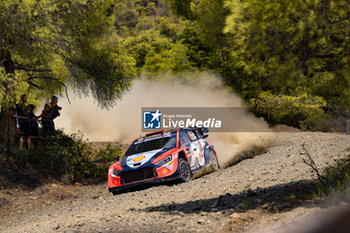 07/09/2024 - Driver Dani Sordo And Co-Driver Carrera Candido Of The Team Hyundai Shell Mobis World Rally Team,Hyundaii20 N Rally1 Hybrid,They Face 2nd The Day Of The Race During Fia World Rally Championship Wrc Eko Acropolis Rally Greece 2024 07 Sept Lamia , Greece -  FIA WORLD RALLY CHAMPIONSHIP WRC EKO ACROPOLIS RALLY GREECE  2024  - RALLY - MOTORI