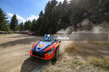 07/09/2024 - Driver Dani Sordo And Co-Driver Carrera Candido Of The Team Hyundai Shell Mobis World Rally Team,Hyundaii20 N Rally1 Hybrid,They Face 2nd The Day Of The Race During Fia World Rally Championship Wrc Eko Acropolis Rally Greece 2024 07 Sept Lamia , Greece -  FIA WORLD RALLY CHAMPIONSHIP WRC EKO ACROPOLIS RALLY GREECE  2024  - RALLY - MOTORI