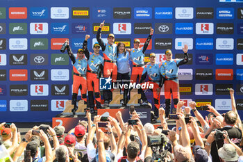 08/09/2024 - Driver Dani Sordo And Co-Driver Carrera Candido And Driver Thierry Neuville And Co-Driver Martijn Wydaeghe And Driver Ott Tanak And Co-Driver Martin Jarveoja,Celebrating The Podium Power Stage, During Fia World Rally Championship Wrc Eko Acropolis Rally Greece 2024 08 Sept Lamia , Greece -  FIA WORLD RALLY CHAMPIONSHIP WRC EKO ACROPOLIS RALLY GREECE  2024  - RALLY - MOTORI