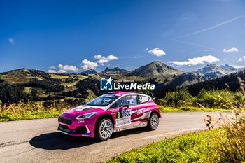 06/09/2024 - 08 RUMEAU Sarah, AMBLARD Julie, Ford Fiesta MKII Rally2, Sarrazin Motorsport Iron Lynx, action during the Rallye Mont-Blanc Morzine 2024, 6th round of the Championnat de France des Rallyes 2024, from September 6 to 9 in Morzine, France - AUTO - RALLYE MONT-BLANC MORZINE 2024 - RALLY - MOTORI