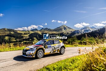 06/09/2024 - 17 MAUFFREY Eric, BLANC Nicolas, Skoda Fabia Evo Rally2, action during the Rallye Mont-Blanc Morzine 2024, 6th round of the Championnat de France des Rallyes 2024, from September 6 to 9 in Morzine, France - AUTO - RALLYE MONT-BLANC MORZINE 2024 - RALLY - MOTORI