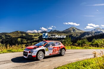 06/09/2024 - 20 HIRSCHI Jonathan, TENDILLE Mélanie, Citroën C3 Rally2, PH Sport By Minerva Academy GT2i, action during the Rallye Mont-Blanc Morzine 2024, 6th round of the Championnat de France des Rallyes 2024, from September 6 to 9 in Morzine, France - AUTO - RALLYE MONT-BLANC MORZINE 2024 - RALLY - MOTORI