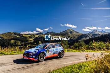 06/09/2024 - 21 CONSTANT Louis, DELORME Pierre, Hyundai i20N Rally2, CHL Sport Auto , action during the Rallye Mont-Blanc Morzine 2024, 6th round of the Championnat de France des Rallyes 2024, from September 6 to 9 in Morzine, France - AUTO - RALLYE MONT-BLANC MORZINE 2024 - RALLY - MOTORI