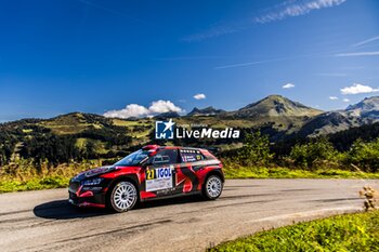 06/09/2024 - 27 MOSCA Adrien, GORGUILO Anthony, Skoda Fabia Evo Rally2, Bonneton HDG - 2C, action during the Rallye Mont-Blanc Morzine 2024, 6th round of the Championnat de France des Rallyes 2024, from September 6 to 9 in Morzine, France - AUTO - RALLYE MONT-BLANC MORZINE 2024 - RALLY - MOTORI