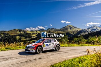 06/09/2024 - 30 MOLLIER Stephane, MOLLIER Charline, Skoda Fabia Evo Rally2, action during the Rallye Mont-Blanc Morzine 2024, 6th round of the Championnat de France des Rallyes 2024, from September 6 to 9 in Morzine, France - AUTO - RALLYE MONT-BLANC MORZINE 2024 - RALLY - MOTORI