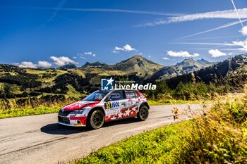 06/09/2024 - 32 COPPENS Mike, ROUX Christophe, Skoda Fabia Rally2, action during the Rallye Mont-Blanc Morzine 2024, 6th round of the Championnat de France des Rallyes 2024, from September 6 to 9 in Morzine, France - AUTO - RALLYE MONT-BLANC MORZINE 2024 - RALLY - MOTORI