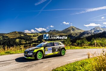 06/09/2024 - 33 BURRI Michael, AUBRY Gaetan, Hyundai i20 Rally2, action during the Rallye Mont-Blanc Morzine 2024, 6th round of the Championnat de France des Rallyes 2024, from September 6 to 9 in Morzine, France - AUTO - RALLYE MONT-BLANC MORZINE 2024 - RALLY - MOTORI