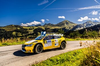 06/09/2024 - 36 TETTAMANTI Simone, GLAUS Moreno, Skoda Fabia Evo Rally2, action during the Rallye Mont-Blanc Morzine 2024, 6th round of the Championnat de France des Rallyes 2024, from September 6 to 9 in Morzine, France - AUTO - RALLYE MONT-BLANC MORZINE 2024 - RALLY - MOTORI